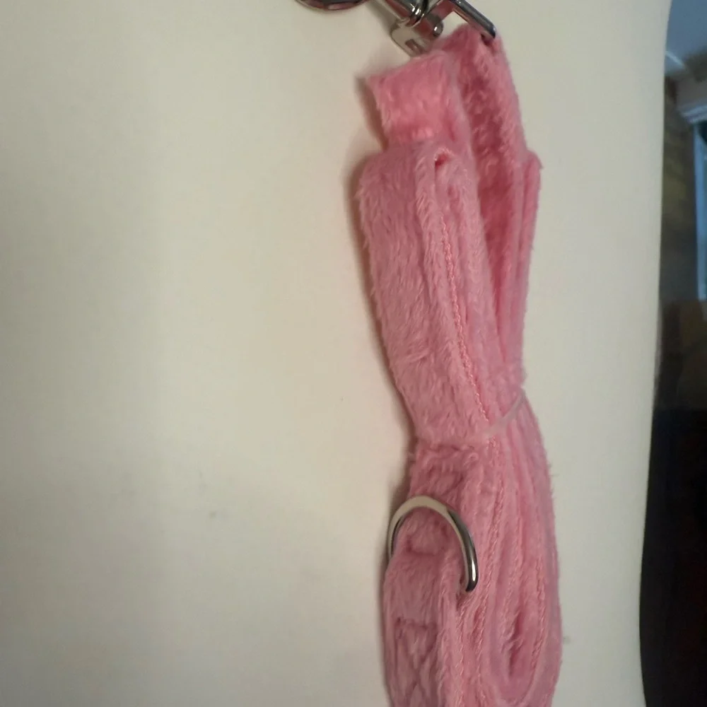 Pink Dog Leash with Metal Clip
